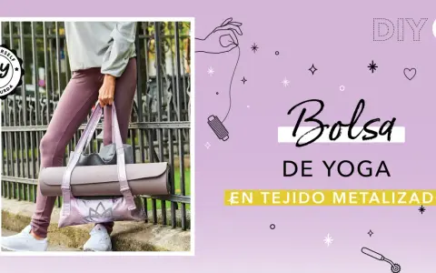 Crea tu propia bolsa de yoga metalizada con este proyecto DIY. ¡Perfecta para llevar tu esterilla con estilo!
