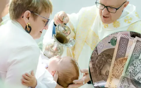 Chrzest dziecka z polskimi banknotami. Ile za chrzest?