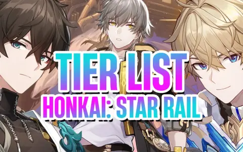 Tres personajes de Honkai: Star Rail flanquean el texto "TIER LIST HONKAI: STAR RAIL", ideal para guiar tu próxima estrategia.