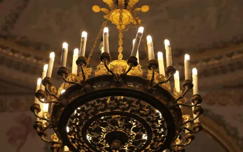 Magnifique lustre en bronze, orné de motifs floraux complexes. Un guide pour comment estimer un lustre en bronze.