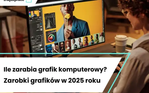 Osoba pracuje przy komputerze, edytując zdjęcie. Dowiedz się, jak zostać grafikiem komputerowym i jakie są zarobki w 2025 roku.