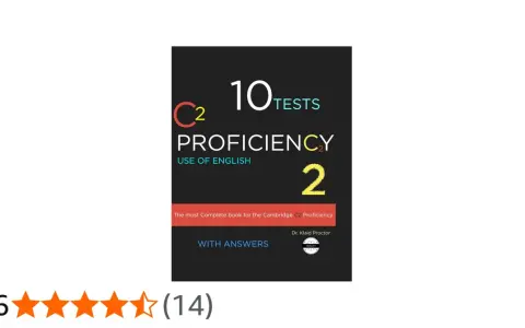 Okładka książki "10 Tests Proficiency Use of English" dla poziomu C2. Pomoc w przygotowaniu do egzaminu CPE.