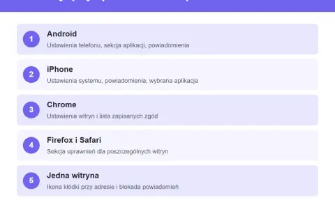 Jak wyłączyć powiadomienia push na Androidzie, iPhone, Chrome, Firefox i Safari. Instrukcja krok po kroku.