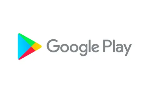 Logo Google Play z kolorowym trójkątem i napisem "Google Play".