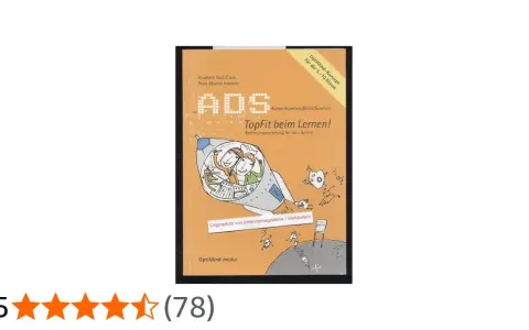 Buchcover "ADS - TopFit beim Lernen!" mit Illustration eines Raketenflugs. Ein Ratgeber für Schüler, der das Thema Aufmerksamkeitsdefizitsyndrom behandelt.