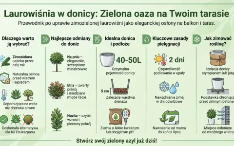 Laurowiśnia w donicy na tarasie: zimozielona ozdoba, osłona przed wiatrem i sąsiadami. Przewodnik po uprawie.