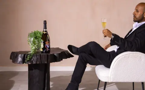 Ein Mann im Anzug genießt Champagner. Die aufwendige Herstellung erklärt, warum ist Champagner so teuer.