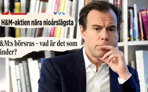 Karl Johan Persson funderar över H&M:s börsras. Aktien närmar sig en nioårslägsta.