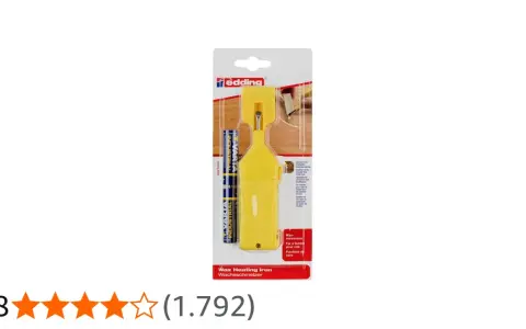 Scaldino per cera Edding, ideale per riparazioni su legno. Il suo significato è praticità e restauro.