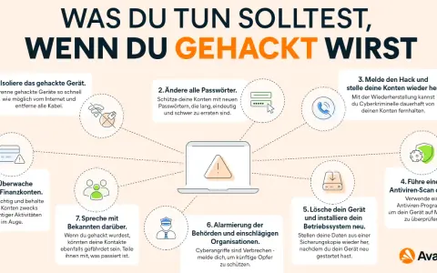 Was tun, wenn dein account gehackt wurde? Trenne das Gerät, ändere Passwörter, melde den Vorfall und scanne auf Malware.