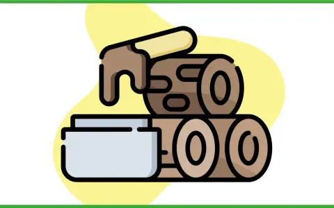 Un rotolo di cera viene applicato su un pezzo di legno. Illustrazione che mostra come si fa la cera.
