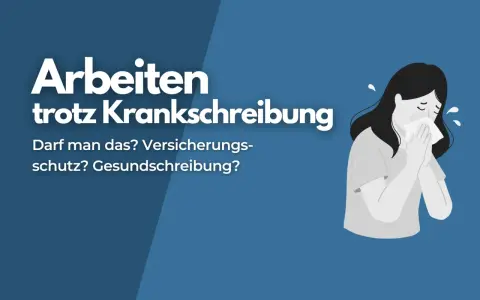 Arbeiten trotz Krankschreibung? Eine kranke Frau mit Taschentuch. Darf man das? Versicherungs- und Gesundheitsschutz.