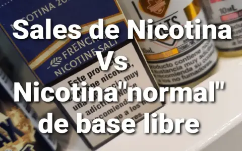 Sales de nicotina vs. nicotina "normal" de base libre en vape.