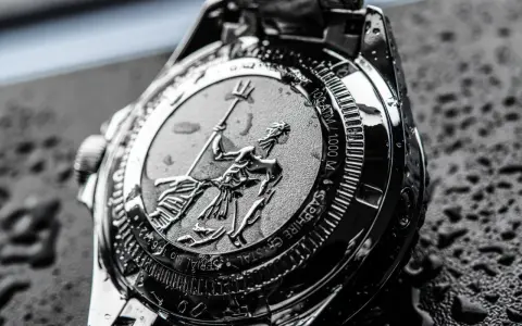 Tył zegarka z Neptunem i napisem "10 ATM / 1000 M". Wodoszczelność 5 atm co to znaczy? To odporność na zachlapania, nie do nurkowania.