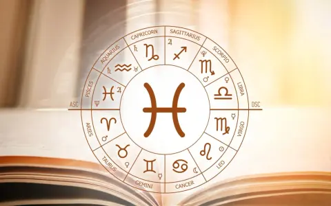 Zodiak z symbolem Ryb w centrum. Obok widnieje znak Bliźniąt, sugerując ich przyjaźń i wspólne poszukiwanie wiedzy.