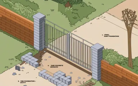 Jaki fundament pod bramę przesuwną? Kluczowe wymiary i materiały