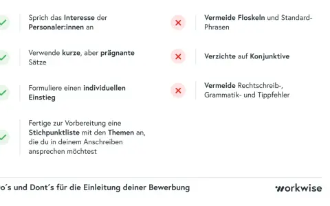 Tipps für deine Initiativbewerbung: Interesse wecken, prägnant formulieren, individuell einsteigen. Vermeide Floskeln & Konjunktive.