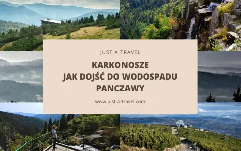 Karkonosze: malownicze krajobrazy i ścieżka do wodospadu Panczawy. Widok na góry, lasy i wodę.