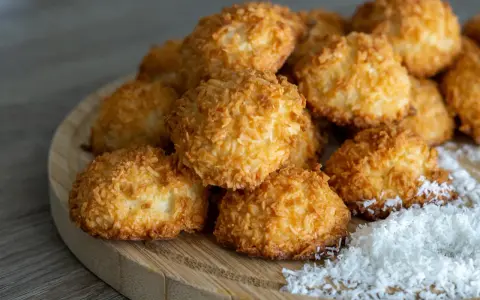 Montón de coquitos dorados y crujientes, perfectos para tu próxima receta de coquitos.