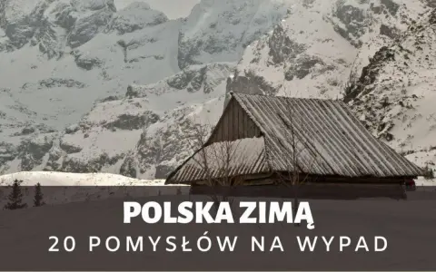 Drewniana chata pod ośnieżonymi szczytami. Idealne miejsce, gdzie warto pojechać zimą w Polsce, by poczuć magię gór.