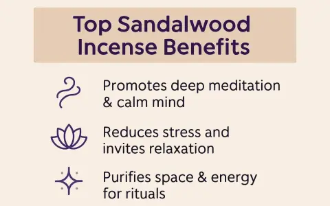 Discover the healing properties of sandalwood incense: promotes meditation, reduces stress, and purifies space for rituals.