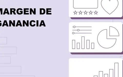 Gráficos de barras y circulares, estrellas y un corazón, junto a la frase "MARGEN DE GANANCIA". El exceso de oferta puede afectar estos indicadores.
