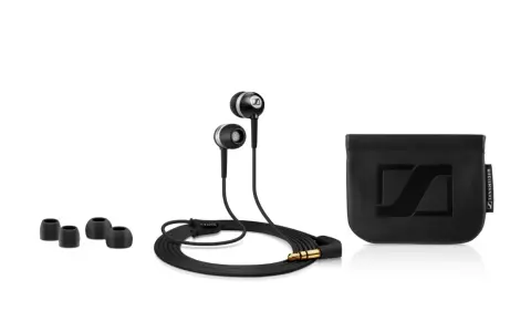 Sennheiser CX 300II Kopfhörer mit Etui und Ohrstöpseln. Perfekt für Musik zum Laufen.