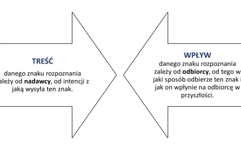Dwa pola tekstowe, jedno o tytule "TREŚĆ" (zależna od nadawcy) i drugie "WPŁYW" (zależny od odbiorcy), ilustrują koncepcję synchroniczności Junga.