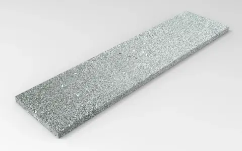 Błyszczący bianco perla granit w formie płyty, idealny na elegancki blat lub parapet.