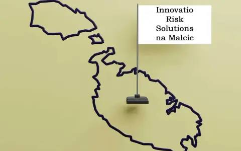 Zarys Malty z flagą Innovatio Risk Solutions Limited.