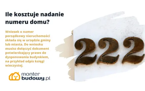 Ile kosztuje nadanie numeru domu? Wniosek o numer porządkowy nieruchomości składa się w urzędzie gminy lub miasta. Do wniosku musisz dołączyć dokument potwierdzający prawo do dysponowania budynkiem.