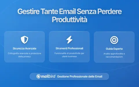 Gestione email professionale con sicurezza avanzata, strumenti per la produttività e guida esperta.
