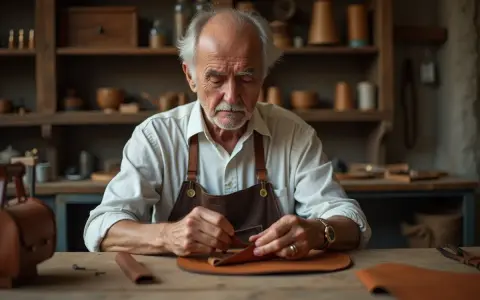 Maestro pellettier, con la dedizione di Thierry Hermes, lavora la pelle con precisione.