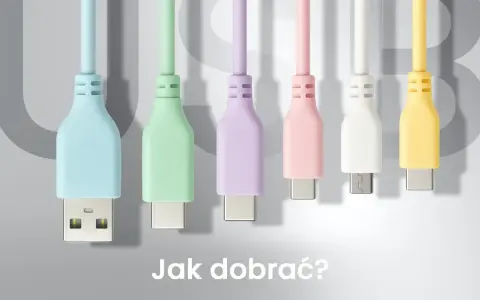 Kolorowe kable USB, każdy z innym złączem. Jak dobrać odpowiedni?