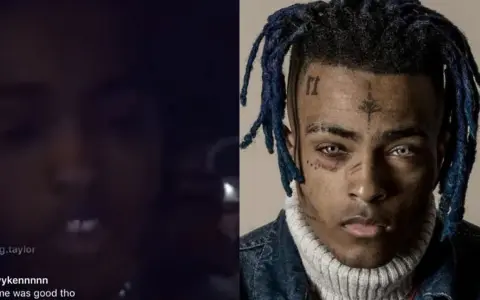 Dwie połowy twarzy rapera. Po lewej niewyraźny obraz, po prawej zbliżenie na twarz rapera z tatuażami. Kto zabił XXXTentaciona?