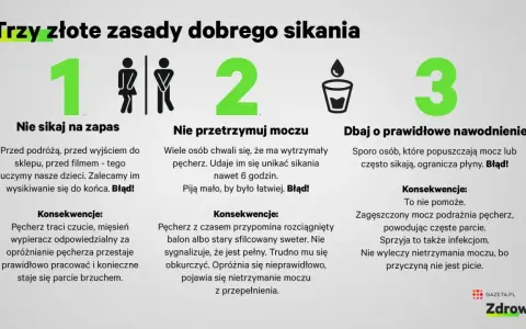 Trzy zasady dobrego sikania: nie sikaj na zapas, nie przetrzymuj moczu, dbaj o nawodnienie. Unikaj błędów, by nie mieć problemów z pęcherzem.