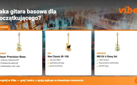 Poradnik: Jaka gitara basowa dla początkującego? Fender Player Precision Bass ma 4 struny.