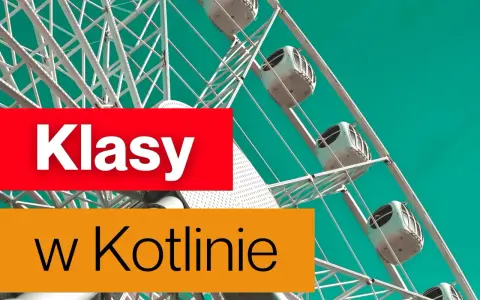 Klasy w Kotlinie – jak budować je w Kotlinie? Koło widokowe w tle.