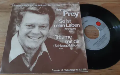 Schallplatte mit Hermann Prey und dem Cover "So ist mein Leben (My Way)".