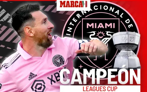 Lionel Messi celebra la victoria del Inter Miami en la Leagues Cup contra Nashville SC. ¡Campeones!