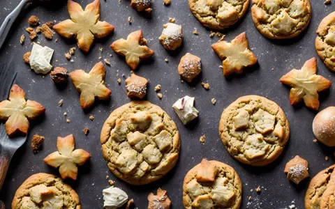 Délicieux cookie healthy, parsemé de morceaux de compote et de flocons de pâte.