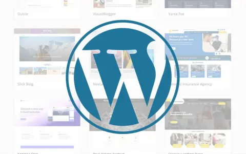 Le logo WordPress domine une mosaïque de maquettes de sites web, illustrant pourquoi utiliser WordPress pour créer des sites variés et professionnels.