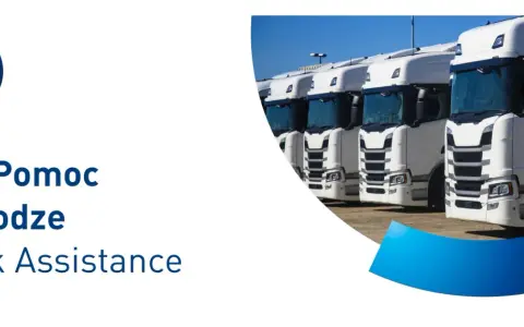 PZU Pomoc w Drodze: białe ciężarówki gotowe do akcji. Zapewniamy niezawodny truck assistance.