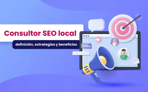 Consultor SEO local: definición, estrategias y beneficios. Un megáfono, un objetivo y avatares de personas para el éxito de tu negocio.