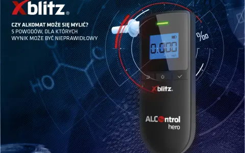 Elektroniczny alkoholomierz Xblitz. Dowiedz się, jak używać, by uniknąć błędnych wyników.