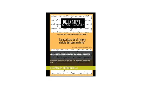 Cuaderno de grafomotricidad para adultos, con ejercicios para mejorar la motricidad fina y visomotora.