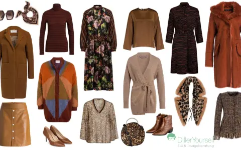 Braunes Kleid kombinieren: Outfits mit braunem Mantel, Strickjacke, Lederrock, Kleidern und Accessoires in warmen Erdtönen.