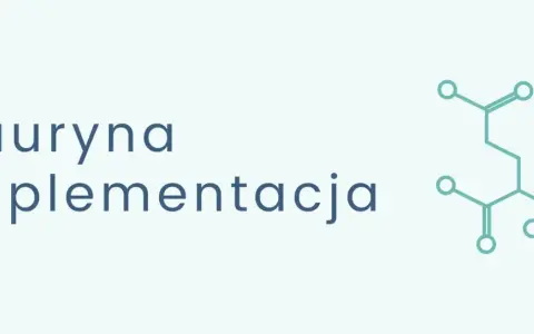 Tauryna, kluczowy aminokwas, często stosowany w suplementacji. Grafika przedstawia jej wzór chemiczny.