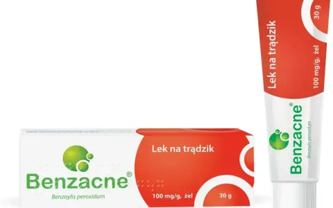 Opakowanie i tubka żelu na trądzik Benzacne. Wiele pozytywnych benzacne opinie potwierdza jego skuteczność w walce z niedoskonałościami.