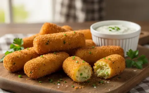 Crocchette di patate ricetta: dorate e croccanti, perfette da intingere in una salsa cremosa.